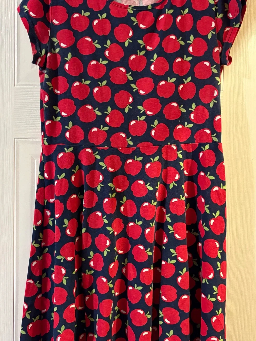 The Children's Place Navy Dress with Red Apple Print - Picture 2 of 4